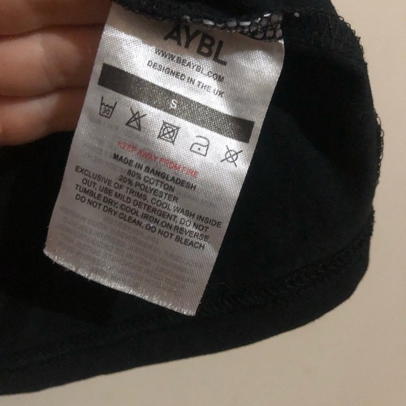 ⚙️ Aybl | Black Tee with Back Writing - Picture 2 of 3